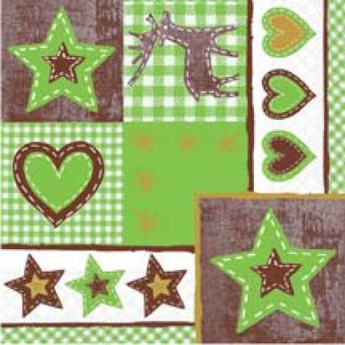 LOTTA TISSUE NAPKINS 40 x 40 cm GREEN-BROWN, 71341