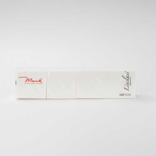 2400 Servietten / Napkins "Mini-Cocktail" 20 x 20 cm 1/4-Falz, weiss