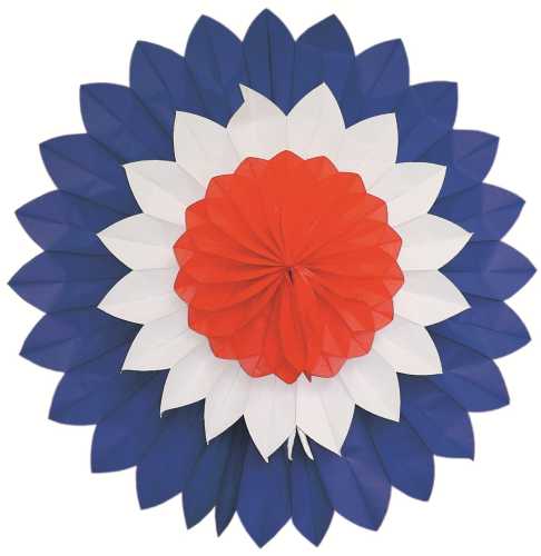 Rose threefold, blue-white-red, 200 cm Ø