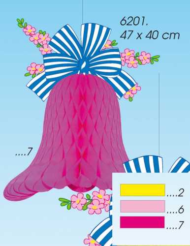 Bell with striped mesh 47 x 40 cm
