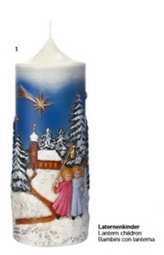 Weihnachtskerze "Laternenkinder"