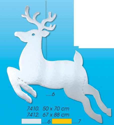 Rentier aus Metallkarton 50 x 70 cm