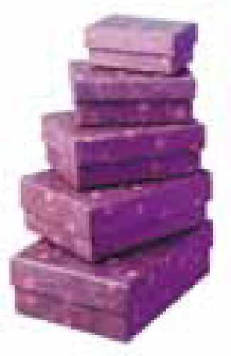 Pulsar Boxen-Set Strohseide® Print Creol Star lila/violet, 5in1