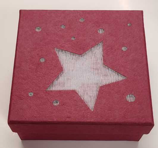Pusar Boxen-Set Belle Stelle, Naturpapier rubinrot, 5in1