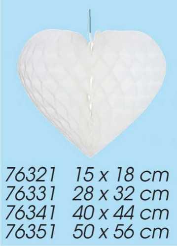 Wabenherz, weiß, 31 cm Ø
