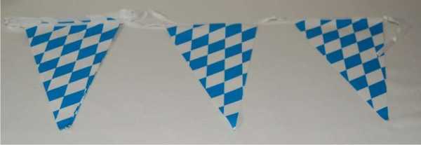 Foil pennant chain Spitz, 4m, 16 pennants, bayr. Diamond