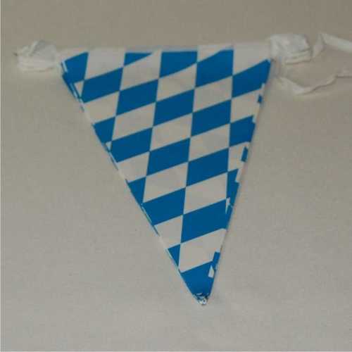 Foil pennant chain Spitz, 4m, 16 pennants, bayr. Diamond