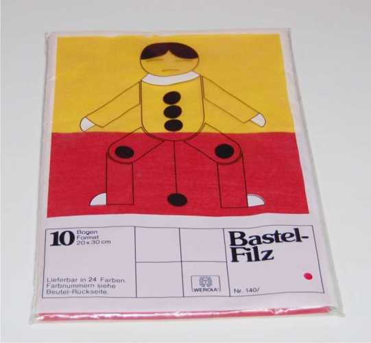 Bastelfilz, 10 Bogen, 20 x 30 cm, 1 mm, sortiert