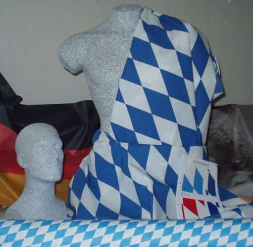 Stoff Bayrische Raute, 150 cm breit, B1, 30 m