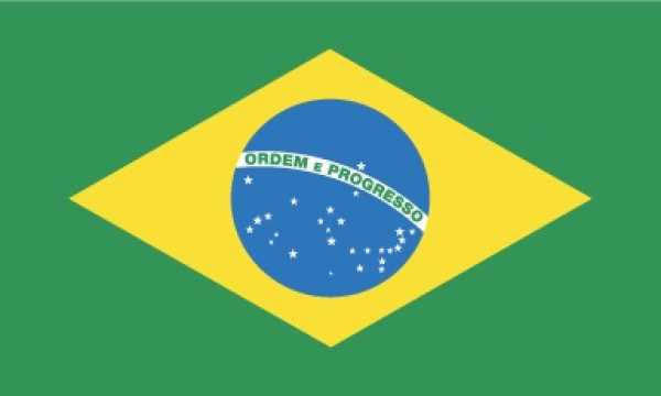 Papierfahnen Brasilien