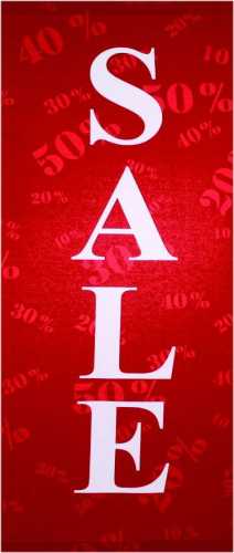 Decorative Banner "Sale", 75 x 180 cm