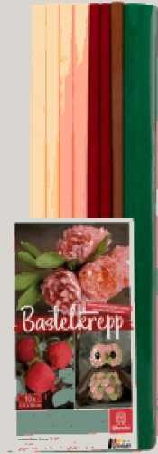 Herbstfarben Feinkrepp Bastelpackung 50 x 200 cm , 10 Lagen