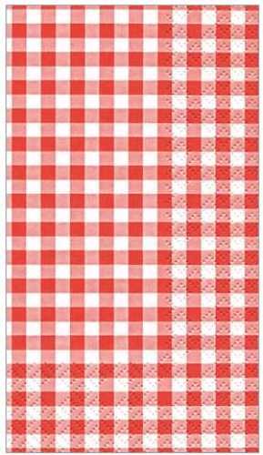 Red checkered napkin, 40 x 33 cm