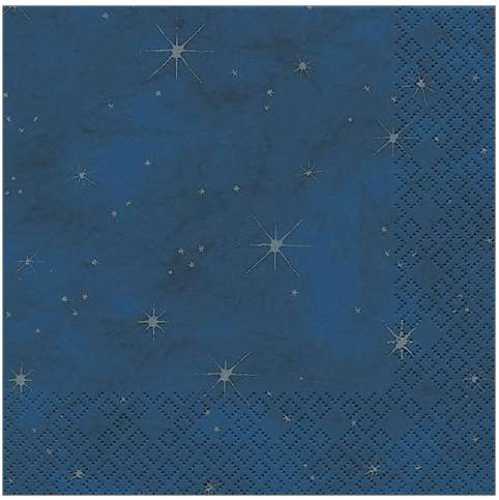 Serviette Komet, blau, 33 x 33 cm