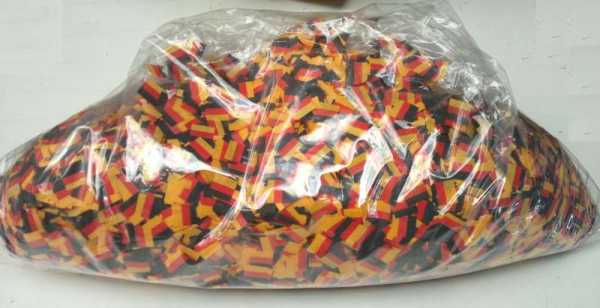 Fan-Konfetti, Deutschlandflagge, schwarz-rot-gold, 5kg