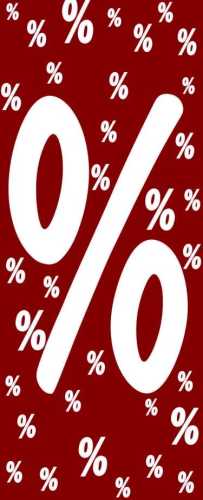 Dekobanner "%", 75 x 180 cm