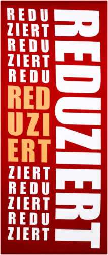 Decorative Banner "Reduziert", 75 x 180 cm