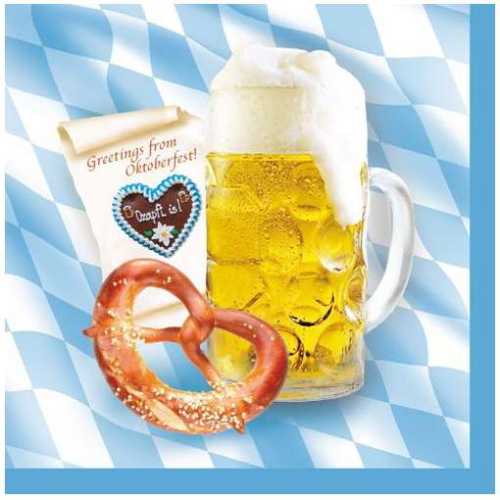 Servietten Bavaria, Dekor 33x33 cm, 3-lagig,1/4 F.
