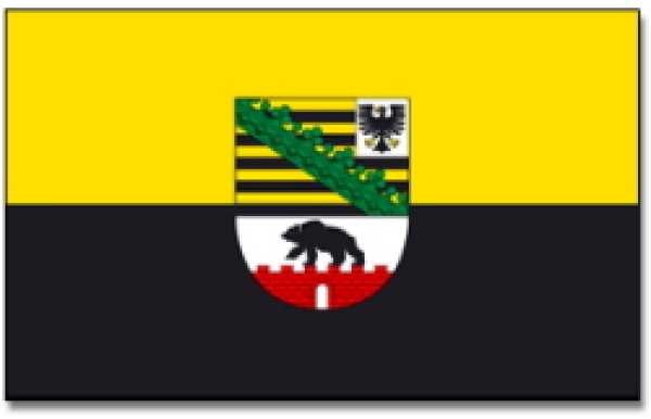Stockfahne Stoff, ca. 30 x 45 cm, Sachsen-Anhalt