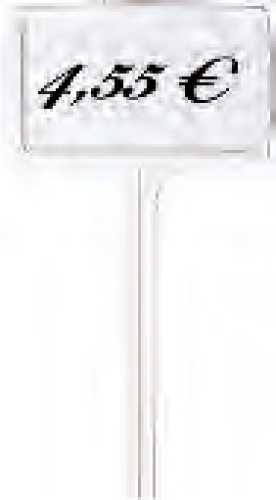 Sign holders straight, white