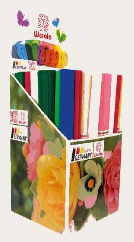 Feinkrepp Premium, 50 x 250 cm, sortiert, Verkaufsdisplay