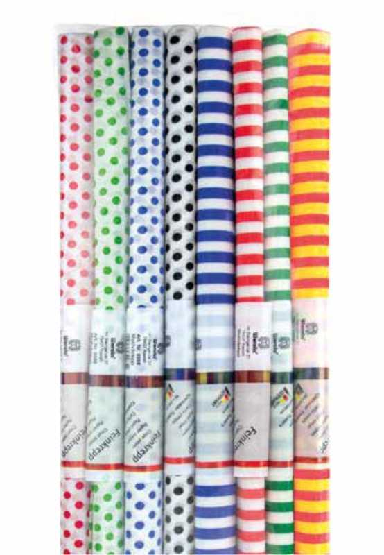 pattern fine crepe, 8 rolls assorted