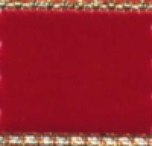 Samtband mit Lurexkante, rouge, 9 mm breit, 10 m