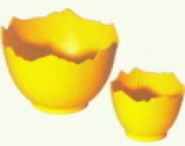 12 x Eierbecher 13 cm, gelb