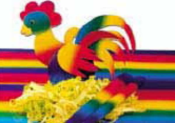 Aquarola-Freinkrepp, 5 cm x 10 m, regenbogen