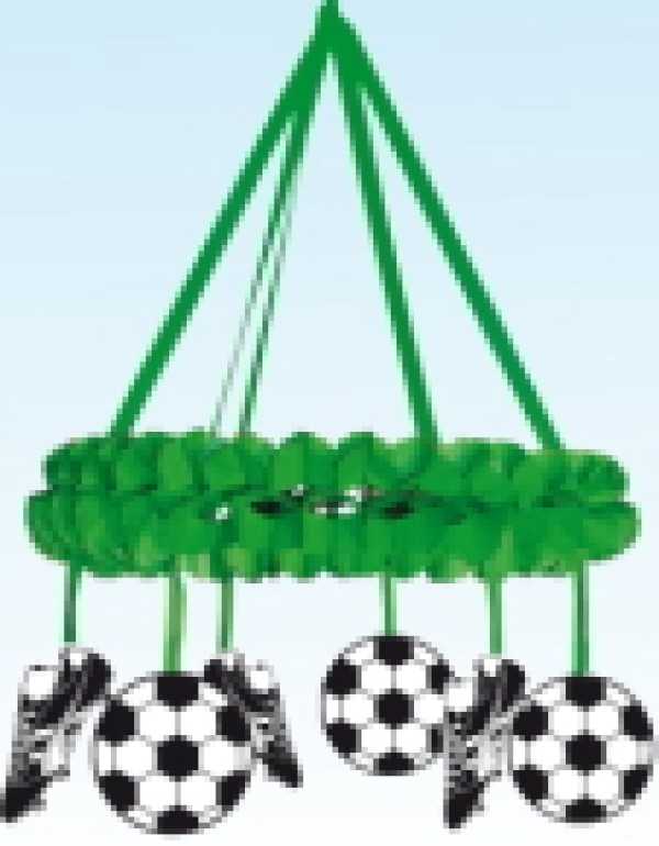 Papierkranz mit Fußballmotiven, Ø 75 cm