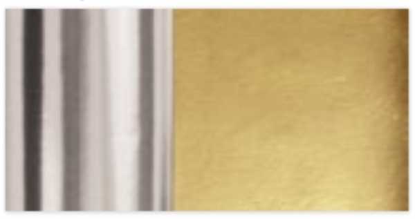 Alu-Doppel-Folie glatt, silber/gold, 50 cm x 10 m