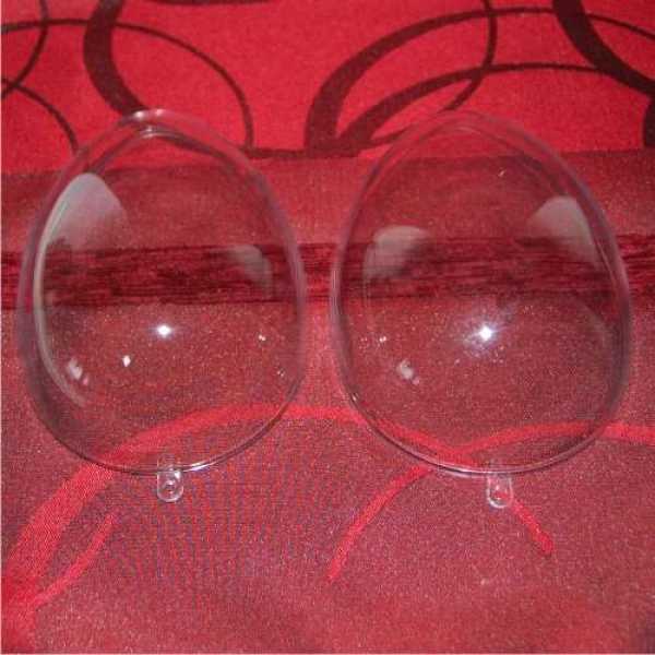 10 x Dekorationseier, 60 mm, transparent