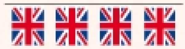 Flags chains Great Britain, 12 x 24 cm, 5 m, 20 Flag