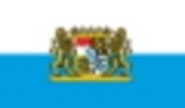 Paper flags Bayern white / blue m. Citizens crest, 50 pieces