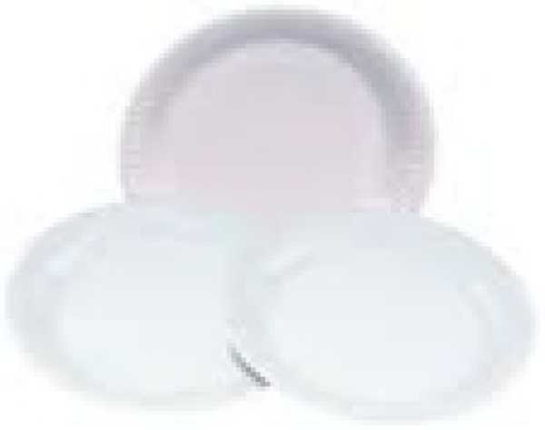 Partyteller aus Pappe weiss, 23 cm Ø