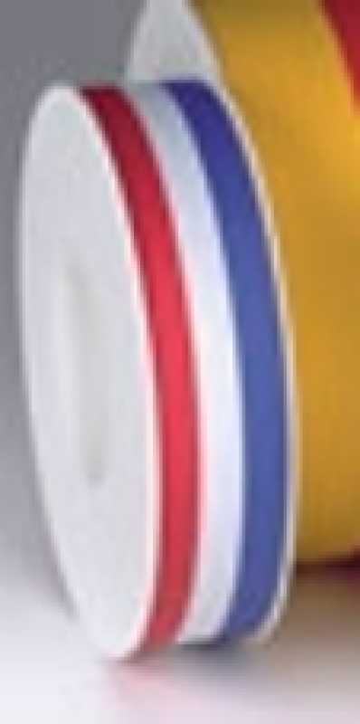 Nationalband blau/weiss/rot 40 mm breit, je lfm.