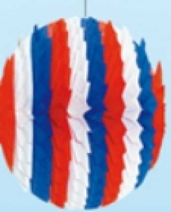 Streifenball,blau-weiß-rot, 25 cm Ø
