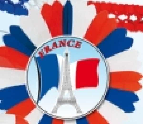 Rosette motif Eifel Tower, print on both sides, 60 Ø