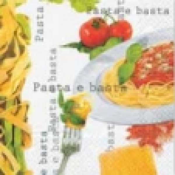 Servietten, Pasta e basta,Tissue 3-lagig, 33 x 33 cm,20 Stück