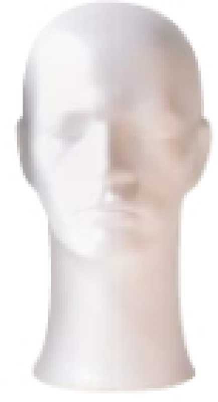 Styrofoam head "Phil", white, 5 pieces