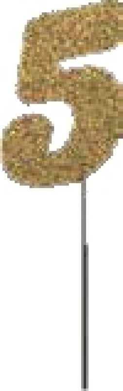 20 x single number 5 gold 7 x 5 cm