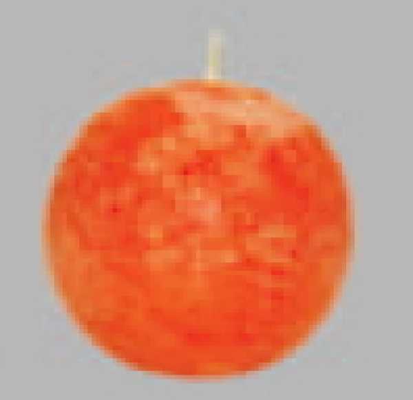 Kugelkerzen TOSCANA orange, 80 mm Ø, 4-er Pack