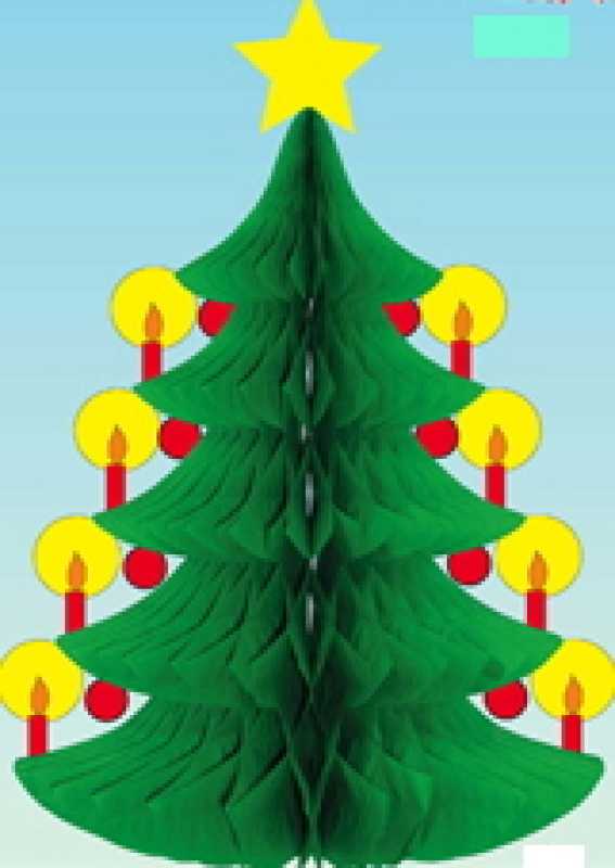 Christmas tree with candles, 60 cm