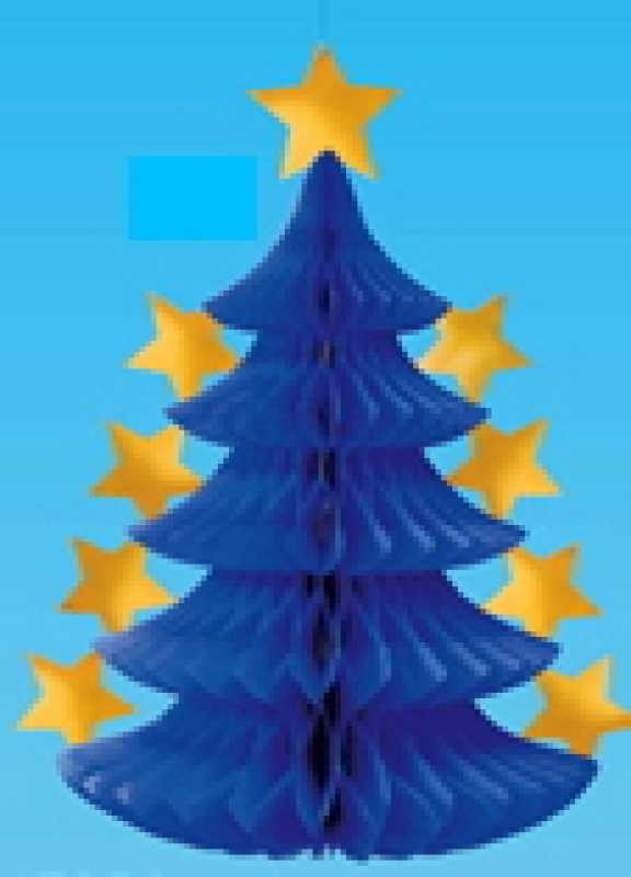 Christmas tree with metal stars, 60 cm
