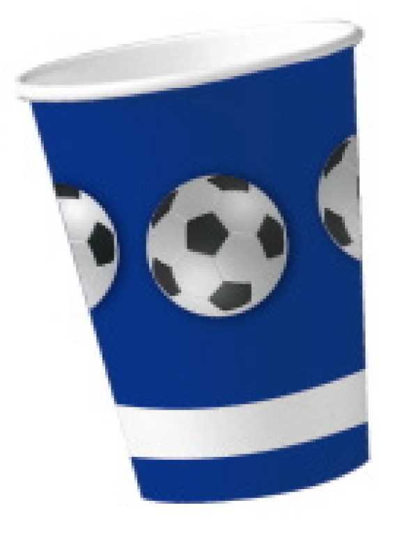 Pappbecher blau/weiss 0,2
