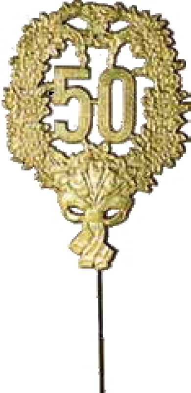 Jubiläumszahl "50" gold 8 x 12 cm