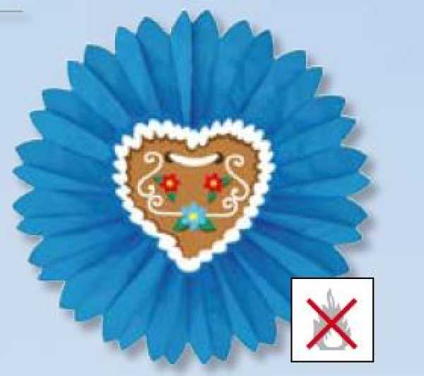 Decorative fan "Gingerbread Heart" 60 cm ø