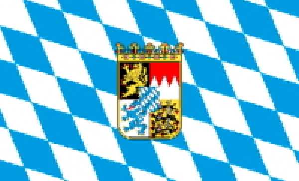 Kleinflagge 30 x 40 cm Bayern mit Staatswappen, Sonderfahne