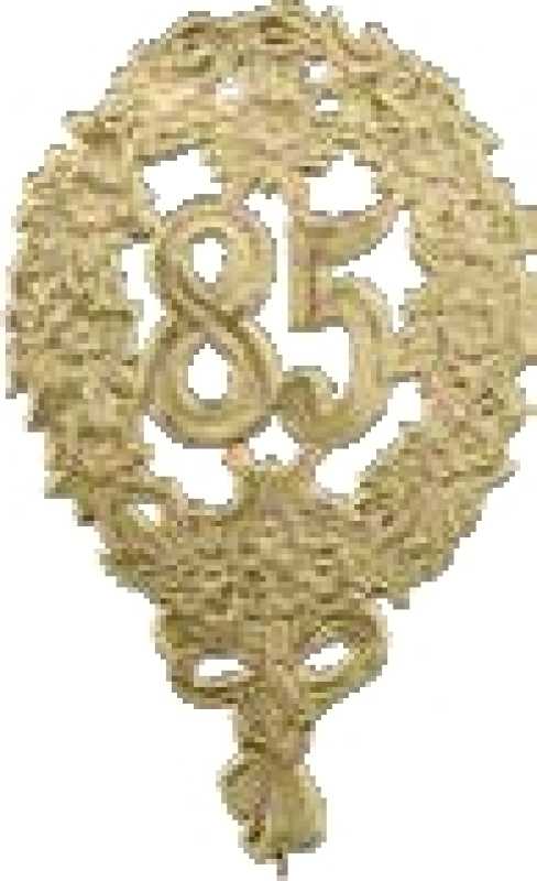 Jubiläumszahl "85" gold 8 x 12 cm