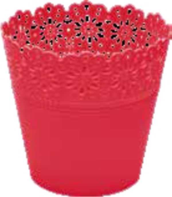 10 x Corona Plastic planter Ø 7/11 cm height 10.5 cm